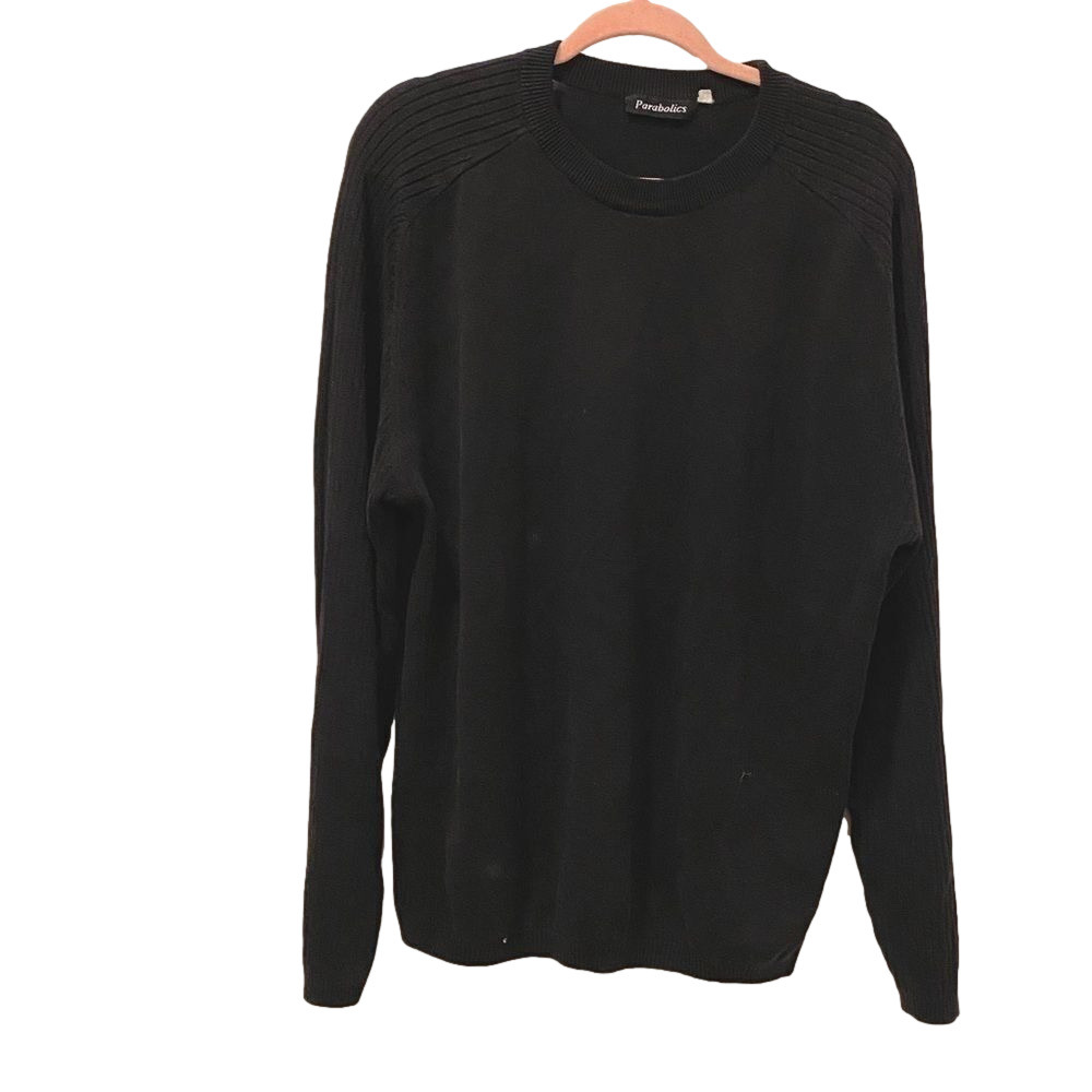Mens Black Knit Sweater  